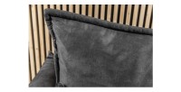 Zoom sur le dossier du canapé convertible CALDERO gris foncé