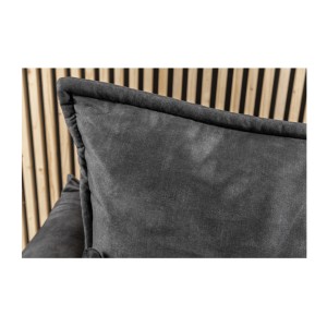 Zoom sur le dossier du canapé convertible CALDERO gris foncé