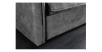 Zoom sur la tranche du canapé convertible CALDERO gris foncé