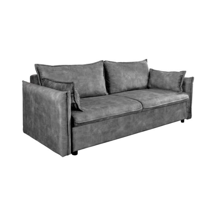 Canapé convertible CALDERO gris foncé