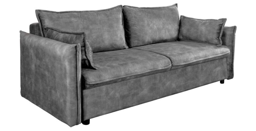 Canapé convertible CALDERO gris foncé
