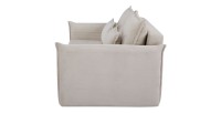 Canapé convertible CALDERO beige vu de côté