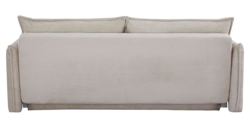Canapé convertible CALDERO beige vu de dos