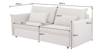 Dimensions du canapé convertible CALDERO beige