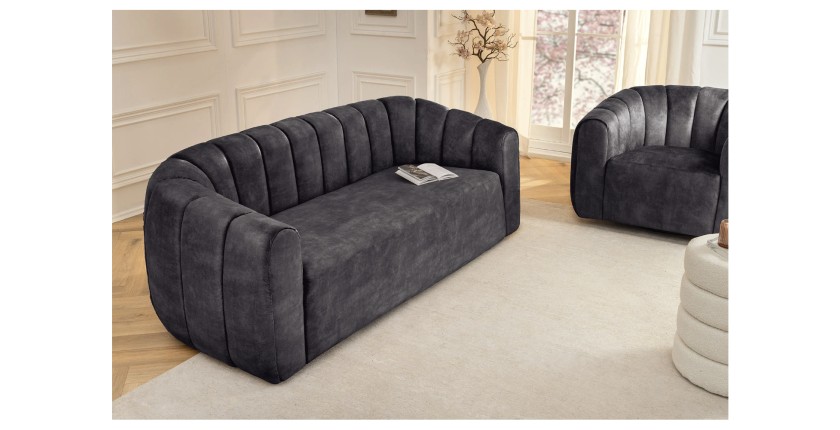 Canapé MYSTO gris anthracite vu de loin