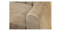 Zoom sur l'assise du canapé droit MYSTRO beige
