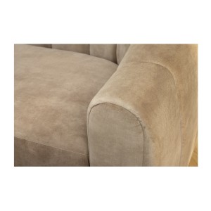 Zoom sur l'assise du canapé droit MYSTRO beige