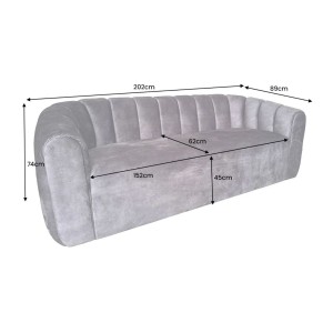 Dimensions du canapé droit MYSTRO beige