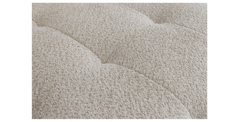 Zoom sur la texture du canapé droit IMPERIA blanc champagne
