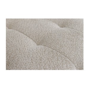 Zoom sur la texture du canapé droit IMPERIA blanc champagne