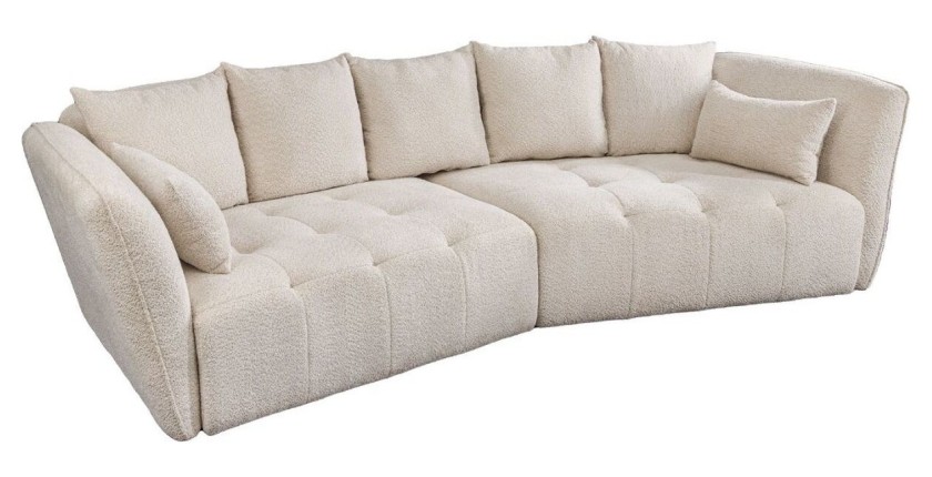 Canapé droit IMPERIA blanc champagne