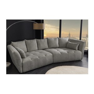 Canapé droit IMPERIA gris mis en situation