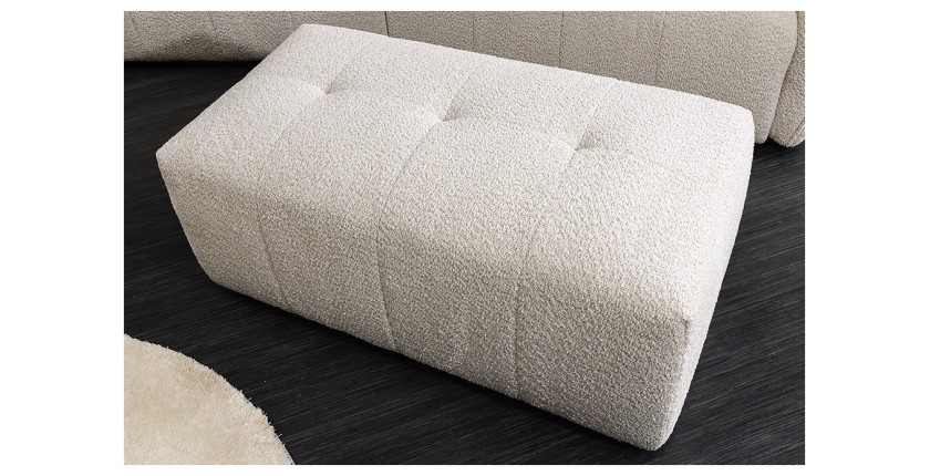 Pouf IMPERIA blanc champagne mis en situation