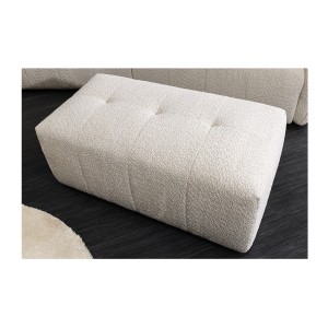 Pouf IMPERIA blanc champagne mis en situation