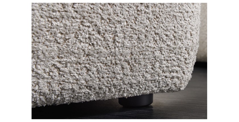 Zoom sur le bas du pouf IMPERIA blanc champagne