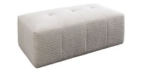 Pouf IMPERIA blanc champagne