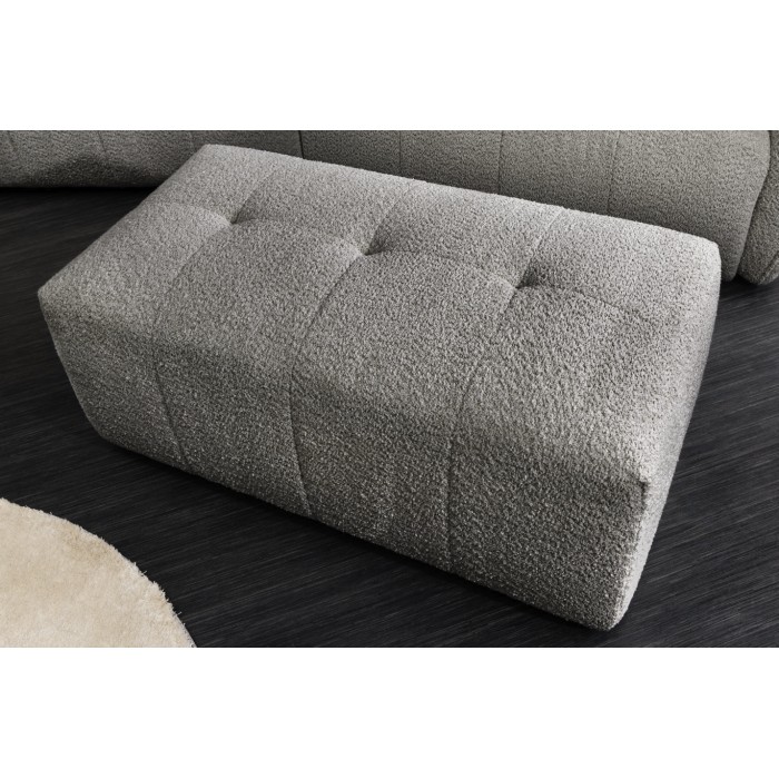 Pouf IMPERIA gris vu de côté