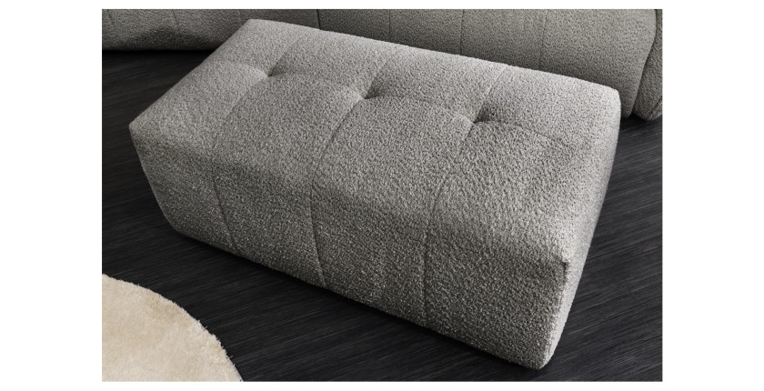 Pouf IMPERIA gris vu de côté
