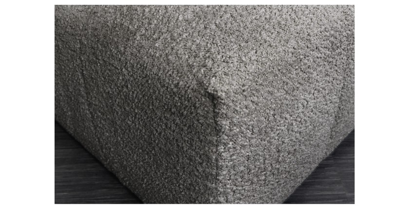 Zoom sur la tranche du pouf IMPERIA gris