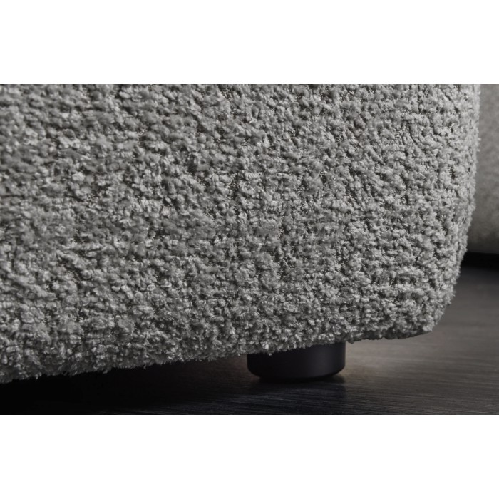 Zoom sur le bas du pouf IMPERIA gris