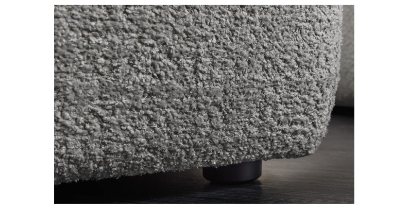 Zoom sur le bas du pouf IMPERIA gris