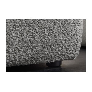 Zoom sur le bas du pouf IMPERIA gris