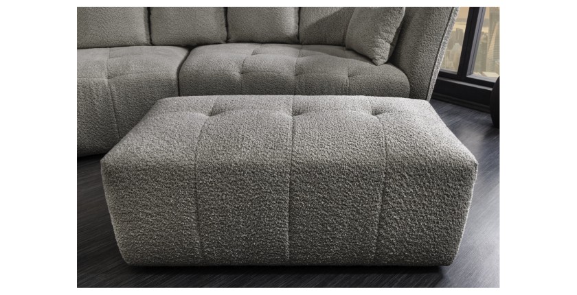 Pouf IMPERIA gris vu de face