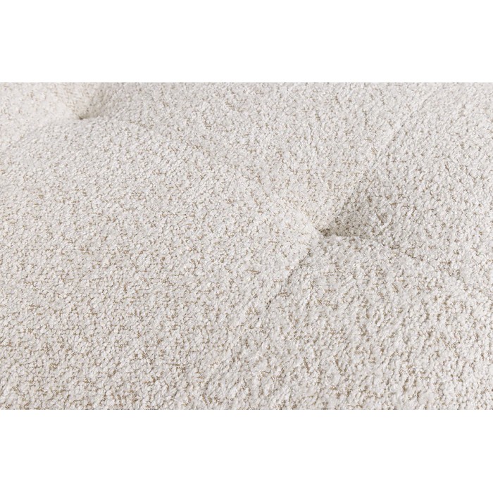 Canapé + poef IMPERIA wit champagne – Modulaire bank in bouclé stof