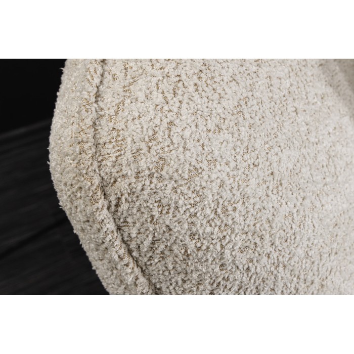 Canapé + poef IMPERIA wit champagne – Modulaire bank in bouclé stof