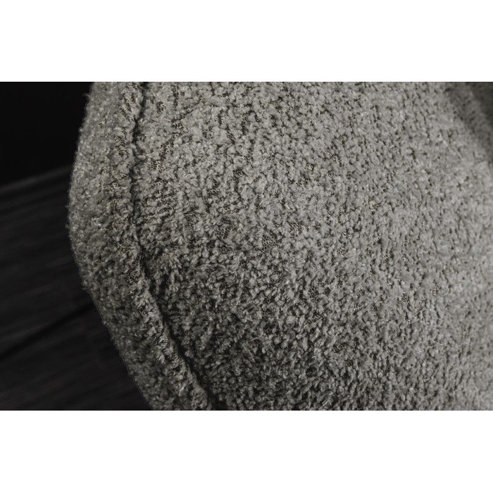 Divano + pouf IMPERIA grigio – Divano modulabile in tessuto bouclé