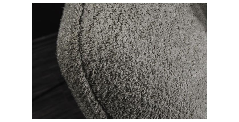 Zoom sur l'accoudoir du canapé dans la configuration canapé et pouf IMPERIA gris