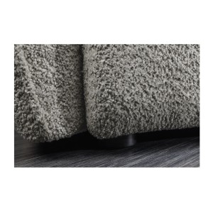 Zoom sur la bas du canapé dans la configuration canapé et pouf IMPERIA gris