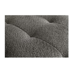 Zoom sur la texture du canapé et pouf IMPERIA gris