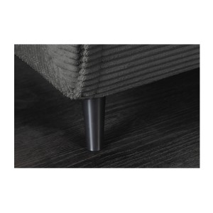 Zoom sur l'un des pieds du canapé convertible PRESTO gris foncé