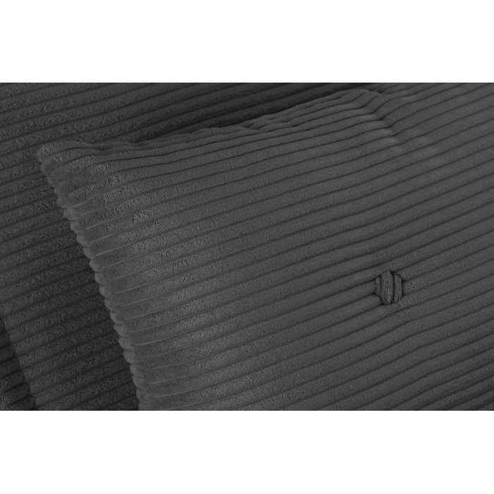 Zoom sur l'un des coussins du canapé convertible PRESTO gris foncé