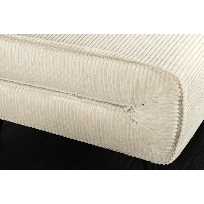 Zoom sur la partie pliée du canapé convertible PRESTO beige