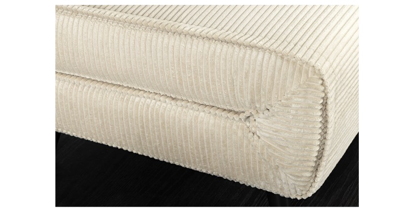 Zoom sur la partie pliée du canapé convertible PRESTO beige