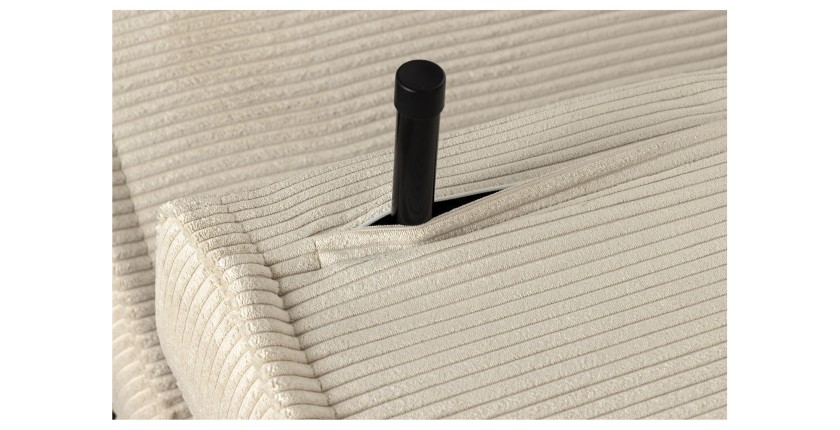 Zoom sur l'un des pieds sortis du canapé convertible PRESTO beige