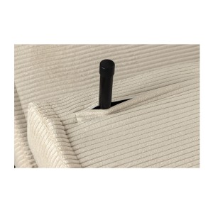 Zoom sur l'un des pieds sortis du canapé convertible PRESTO beige