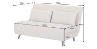 Dimensions du canapé convertible PRESTO beige