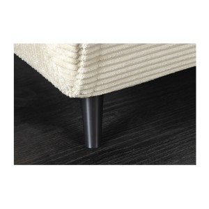 Zoom sur l'un des pieds du canapé convertible PRESTO beige