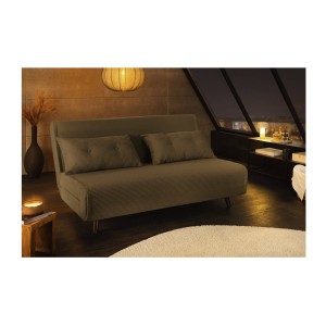 Canapé convertible PRESTO vert foncé vu de nuit