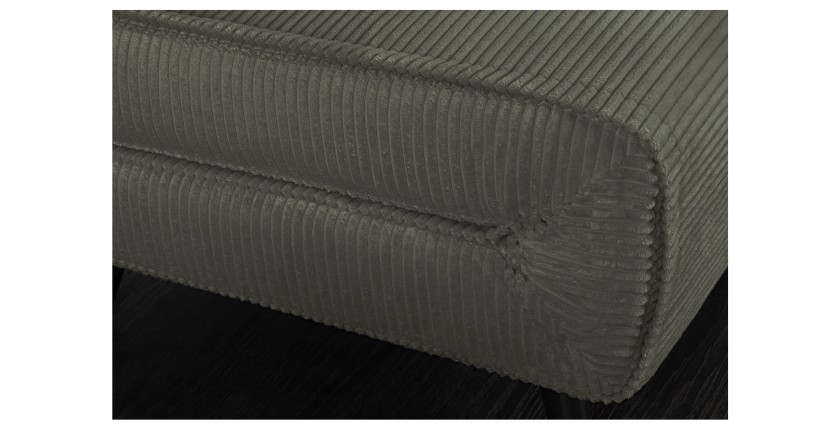 Zoom sur le canapé convertible PRESTO vert foncé replié