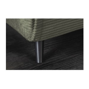 Zoom sur les pieds du canapé convertible PRESTO vert foncé