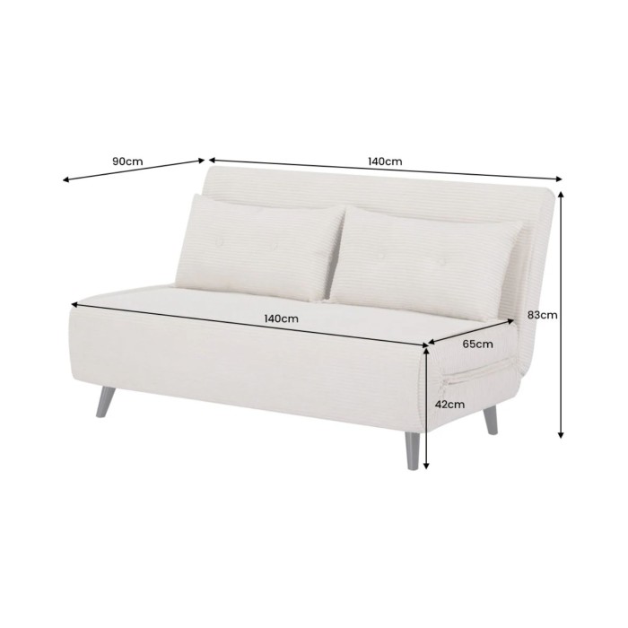Dimensions du canapé convertible PRESTO vert foncé