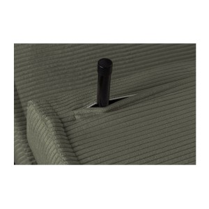 Zoom sur l'un des pieds sortis du canapé convertible PRESTO vert foncé