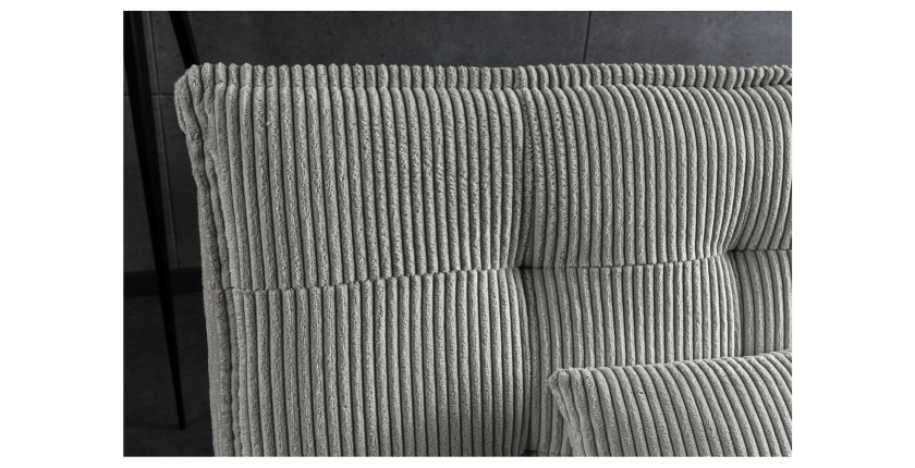 Zoom sur le dossier du canapé convertible SERENO gris