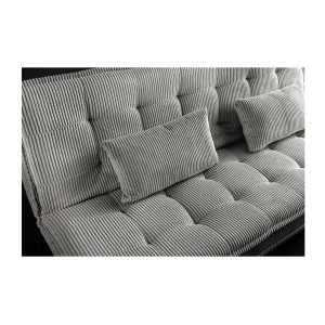 Zoom sur l'assise du canapé convertible SERENO gris