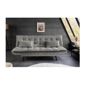 Canapé convertible SERENO gris vu de face