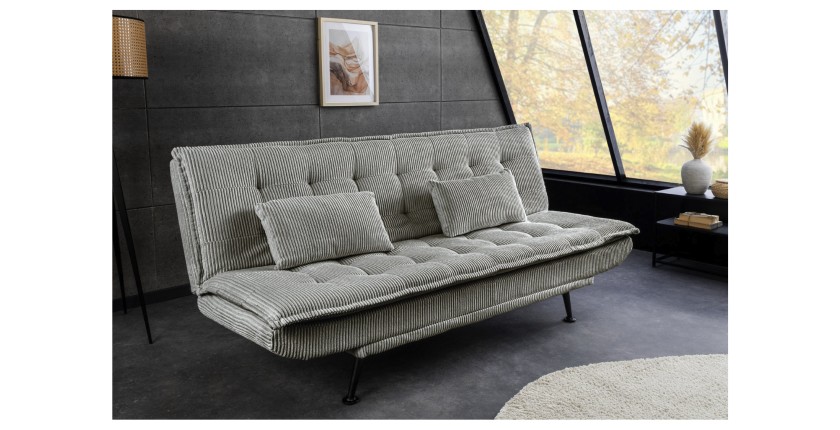 Canapé convertible SERENO gris mis en situation